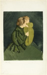 農民の母と子 1895年頃 （エッチング＆アクアチント） 作： Mary Stevenson Cassatt