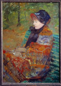 マドモアゼル・C・リディア・カサット（画家の妹）の肖像 by メアリー・カサット（1844-1926） 1880年