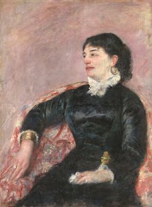 イタリア婦人像（キャンバスに油彩） 作： Mary Stevenson Cassatt