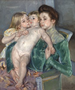 愛撫 作： Mary Stevenson Cassatt
