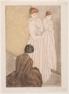 フィッティング 作： Mary Stevenson Cassatt