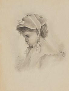 無題 下を向く子供の頭 1878年 作： Mary Vaux Walcott