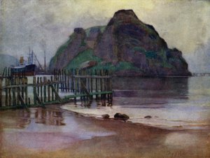 明け方の干潮、ダンバートンロック（カラーリソ） 作： Mary Young Hunter