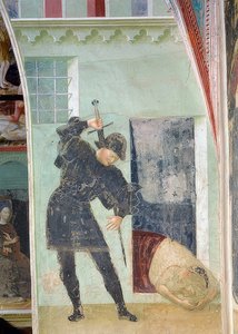 洗礼者ヨハネの斬首。 1435年 作： Tommaso Masolino da Panicale