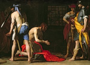 洗礼者ヨハネの斬首、1634年 作： Massimo Stanzione
