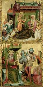 1400-10年のブクステフーデ祭壇からの聖母の降誕と無罪の虐殺 作： Master Bertram of Minden
