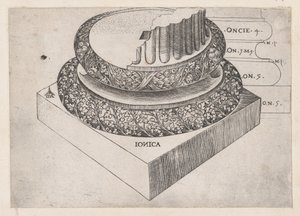 ローマの素晴らしさの鏡：イオンベース、約。 1537年頃。 1537年 作： Master GA