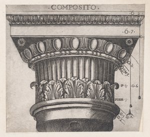 Speculum Romanae Magnificentiae：1537年頃に作られたイオニア式の大文字。 作： Master GA