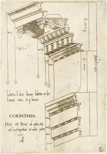 Basilica Ulpia、ローマからの Entablature 作： Master PS