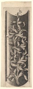 葉状の装飾品、約1465-90年。 作： Master W. with the Key