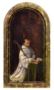 Robrecht de Clercqのディプティク、Ter Duinenの修道院長、1499年頃（パネルに油彩） 作： Master of 1499