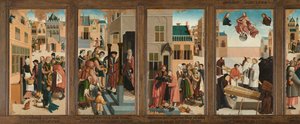 慈悲の七つのわざ 7つの慈愛の作品を持つポリプティク 作： Master of Alkmaar