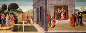 庭のスザンナと長老たち、長老たちの前でのスザンナの試練 作： Master of Apollo and Daphne