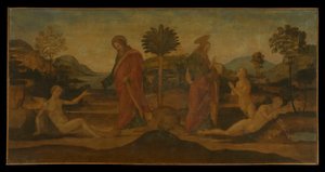 アダムとイブの創造 作： Master of Apollo and Daphne