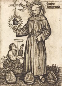 Sanctus Bernhardinus, 1450年代。 作： Master of Balaam