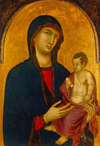 マドンナと子供、1305〜20年頃（木製パネルのテンペラ）