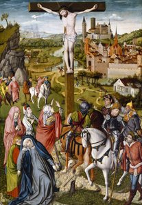 はりつけ、c.1465-70（木の上のテンペラと油） 作： Master of Georg Muehlichs Meisterlin Chronicle attr. to Master of Georg Muehlichs Meisterlin Chronicle attr. to