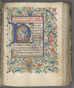 ユトレヒトの時間利用法：fol。 63r、聖三位一体のイニシャル、c。 1460-1465。