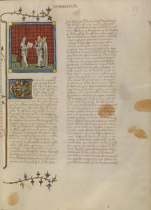 エコニアと他の貴族たちに朗読するバルーク 作： Master of Jean de Mandeville