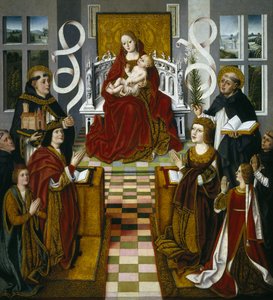 カトリック君主のマドンナ、1491-1493 作： Master of Madonna of the Catholic Monarchs