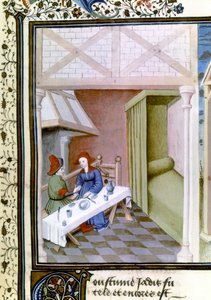 デカメロン』の一場面 サラベットとイアンコフィオーレ1430-1455年（細密画） 作： Master of Mansel