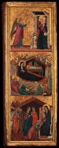 聖母の生涯からの聖人とシーン、ca。 1320年。 作： Master of Monte Oliveto