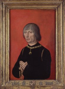 Lodewijk van Gruuthuuseの肖像、c.1472-82（パネルに油彩） 作： Master of Portraits of Princes