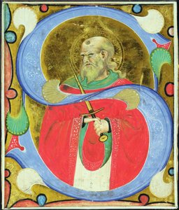 セントジュリアンを描いた歴史的な初期の「S」 作： Master of San Michele of Murano