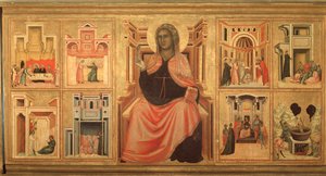 聖セシリアと彼女の人生の物語 - 祭壇画、1290年から1320年頃 作： Master of St. Cecilia