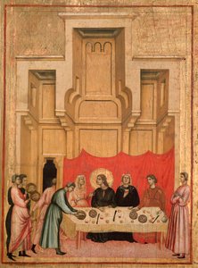 聖セシリアと彼女の人生の物語 詳細：セシリアとヴァレリアヌスの婚礼の宴 - 祭壇画、1290年から1320年頃