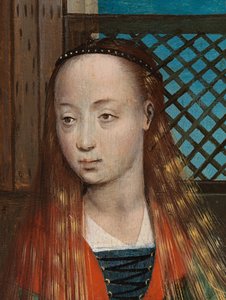 聖ニコラスの祭壇画からの聖ニコラスの慈善の詳細、c.1486-93（パネルに油彩） 作： Master of The Legend of St. Lucy