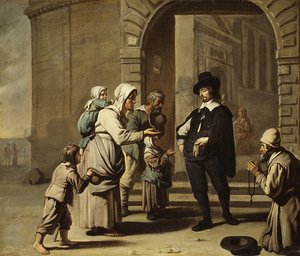 戸口の物乞い 作： Master of the Béguins