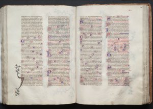 ゴータ・ミサールFol.103v、テキスト、1375年頃。 作： Master of the Boqueteaux