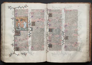 ゴータ・ミサール：Fol.116v、St.跪くマグダラのマリア（1375年頃）。 作： Master of the Boqueteaux
