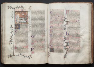 ゴータ・ミサールFol.123r、テキスト、1375年頃。 作： Master of the Boqueteaux