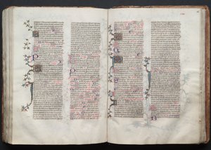ゴータ・ミサールFol.125v、テキスト、1375年頃。 作： Master of the Boqueteaux