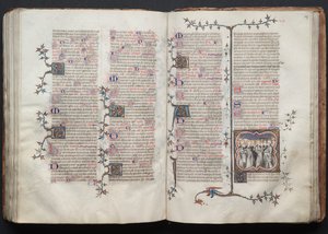 ゴータ・ミサールFol.126v、テキスト、1375年頃。 作： Master of the Boqueteaux