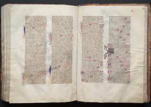 ゴータ・ミサールFol.133v、テキスト、1375年頃。 作： Master of the Boqueteaux
