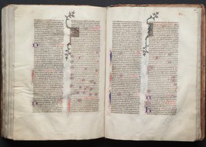 ゴータ・ミサールFol.134v、テキスト、1375年頃。 作： Master of the Boqueteaux