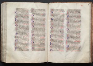 ゴータ・ミサールFol.139r、テキスト、1375年頃。 作： Master of the Boqueteaux