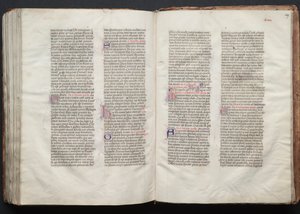 ゴータ・ミサールFol.149r、テキスト、1375年頃。 作： Master of the Boqueteaux