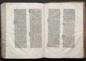 ゴータ・ミサールFol.154v、テキスト、1375年頃。 作： Master of the Boqueteaux