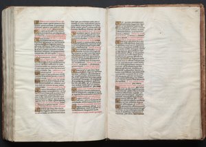 ゴータ・ミサールFol.158r、テキスト、1375年頃。 作： Master of the Boqueteaux
