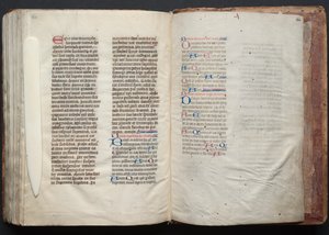 ゴータ・ミサールFol.164r、テキスト、1375年頃。 作： Master of the Boqueteaux
