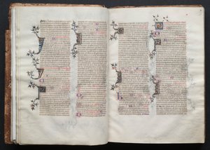 ゴータ・ミサールFol.19r、テキスト、1375年頃。 作： Master of the Boqueteaux