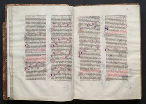 ゴータ・ミサールFol.24r、テキスト、1375年頃。 作： Master of the Boqueteaux