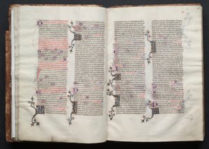 ゴータ・ミサールFol.25r、テキスト、1375年頃。 作： Master of the Boqueteaux