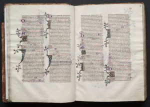 ゴータ・ミサールFol.27v、テキスト、1375年頃。 作： Master of the Boqueteaux