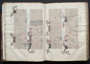 ゴータ・ミサールFol.29r、テキスト、1375年頃。 作： Master of the Boqueteaux
