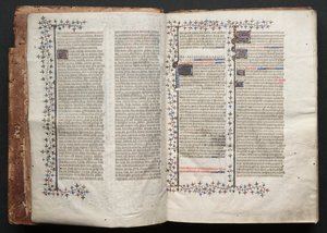 ゴータ・ミサールFol.2r、テキスト、1375年頃。 作： Master of the Boqueteaux